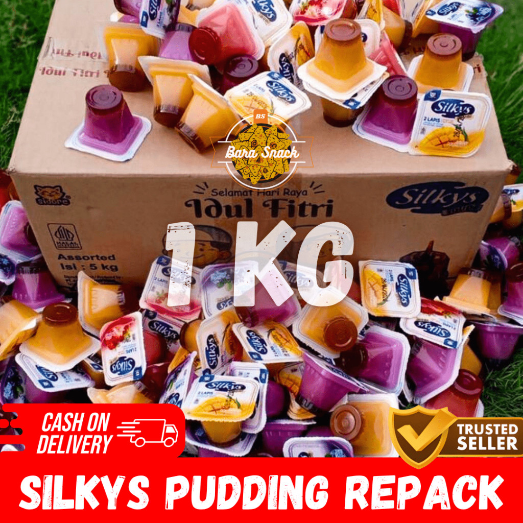 

[ 1KG ] Silkys Puding Duo Lapis / Jelly Silkys Aneka Rasa Buah Kemasan Repack / Snack Kiloan Murah -K