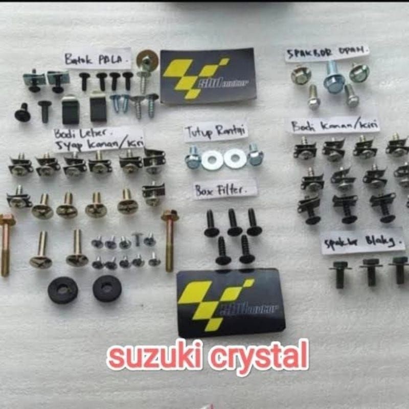 baut suzuki crystal fullset / baut full body suzuki crystal lengkap