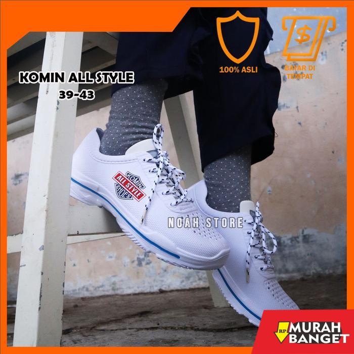 Sepatu Komin All Style 39-44 / Sepatu Karet Pria / Sepatu Pria / Sepatu Wanita casual merah Shoes Sn