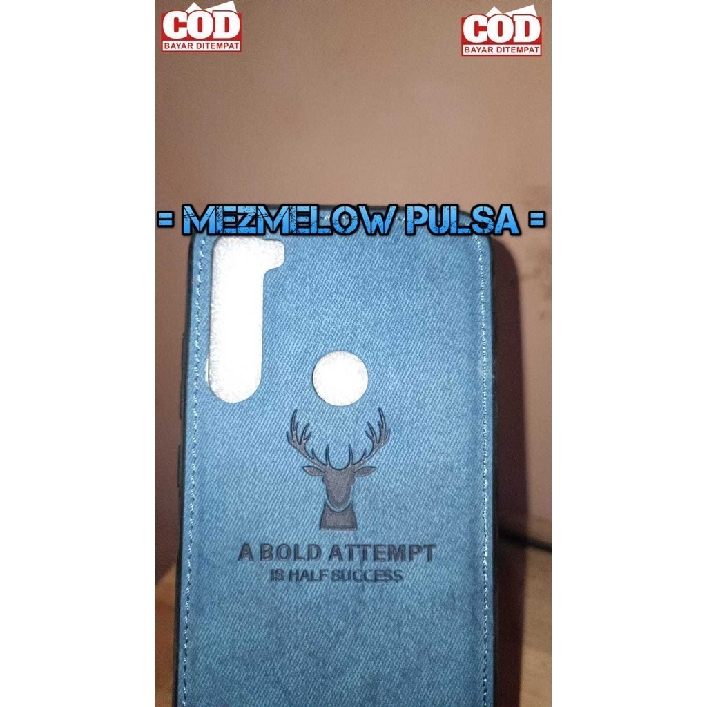 Hard Case Casing Bahan Kain Kanvas Leather Case XIAOMI REDMI NOTE 8 BIASA - Gambar 2