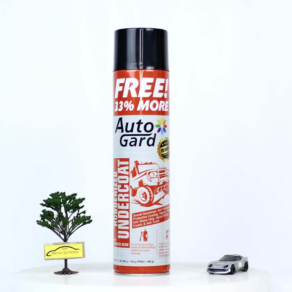 AutoGard Rubberized UnderCoat Premium Black 480gr Synthetic Resin Cat Pelapis Anti Karat Peredam Sua
