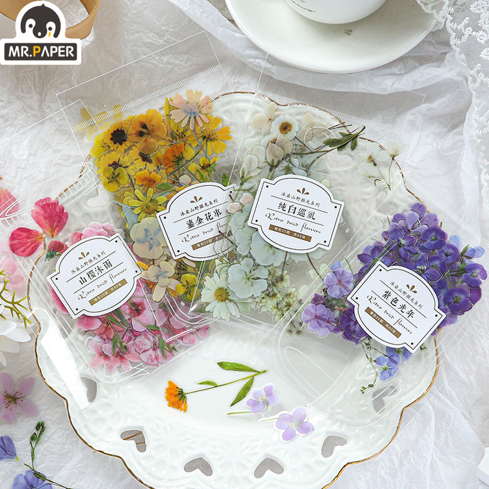 

Mr.paper 2 Stilleri 40 adet/torba Taze Çiçek Çıkartmalar Ins Tarzı Sevimli El Hesabı Malzeme Çıkartmalar Dekoratif Kırtasiye Çıkartmalar