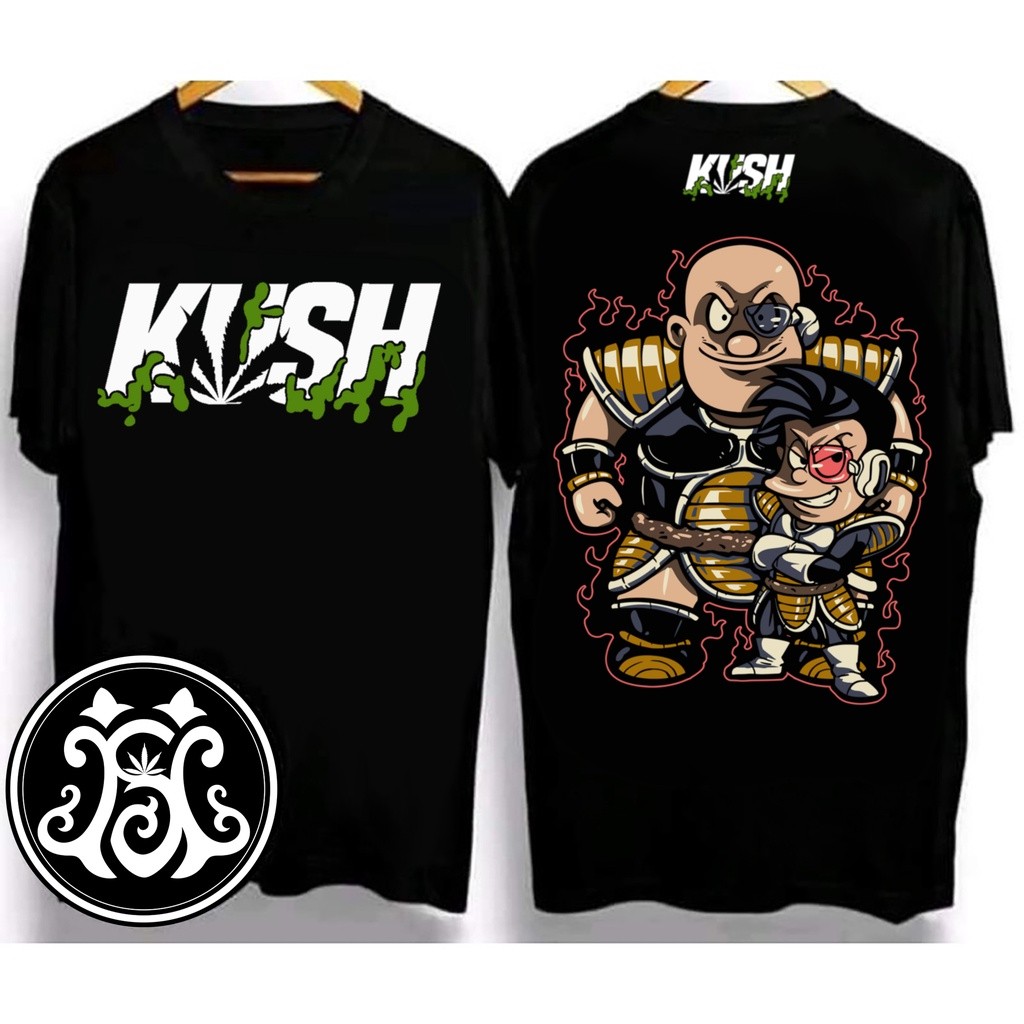 KAOS KUSH distro original 30s cotton combed Cetak Premium kaos pria unisex T SHIRT HITAM  ERIGO BETS