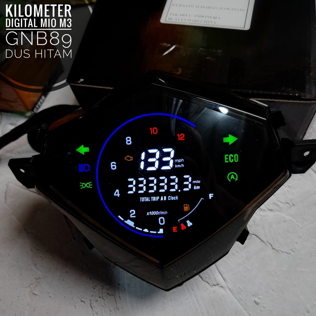 Kilometer Digital MioM3/MioZ/Mio125  GNB89 dus Hitam