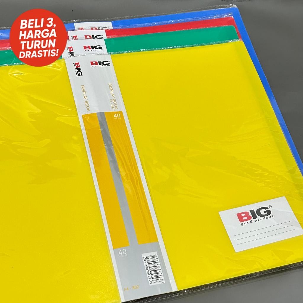 

SATUAN 1 PCS Display Book Map Clear Holder Folio F4 Big 40 Lembar