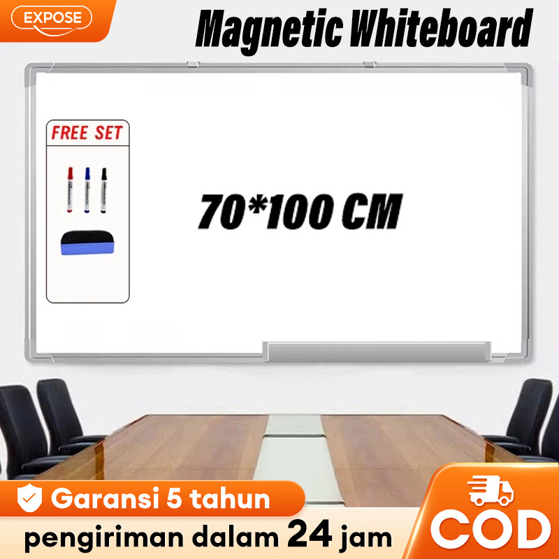 

Papan tulis magnetic whiteboard tidak berbau aman pemakaian untuk les privat 70CM*100cm