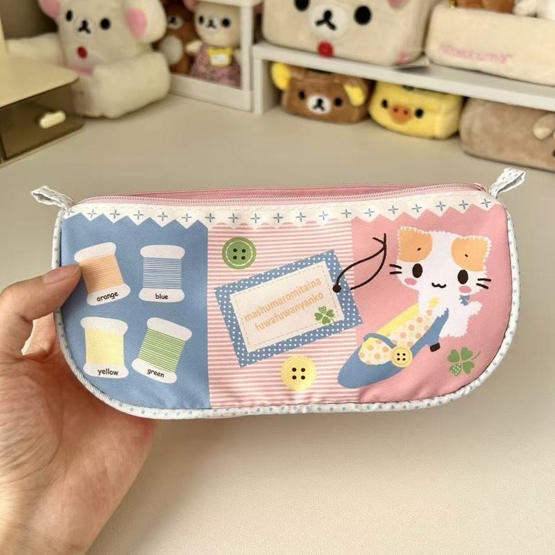 

Masyumaro Fluffy Fuwa Nyanko Cat Pencil Cases For Girls Pen Bag Cartoon Cute Pencil Pouch Storage Organizer Bag Girl Gift