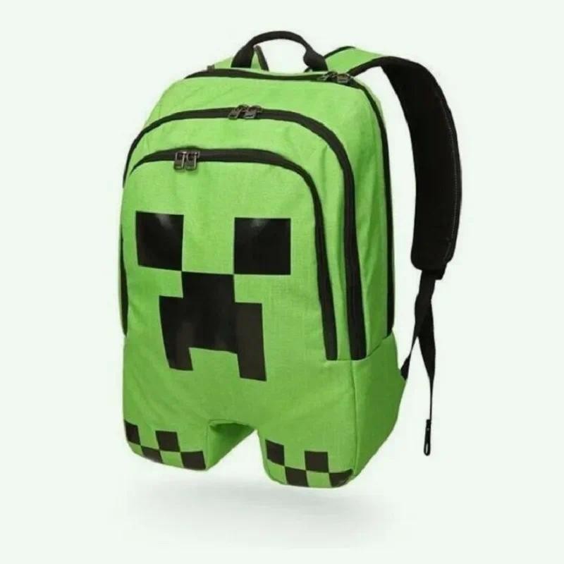 Nylon Bag Creeper Minecrafte Backpack Creeper Model Funny Student Outdoor Sports School Bag Toy Birt
