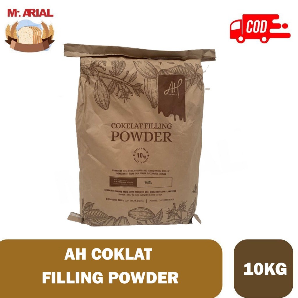 

AH Choco Filling Powder 10 kg/Bubuk Isian Coklat/Bread Filling/Topping/Brownies Streusel