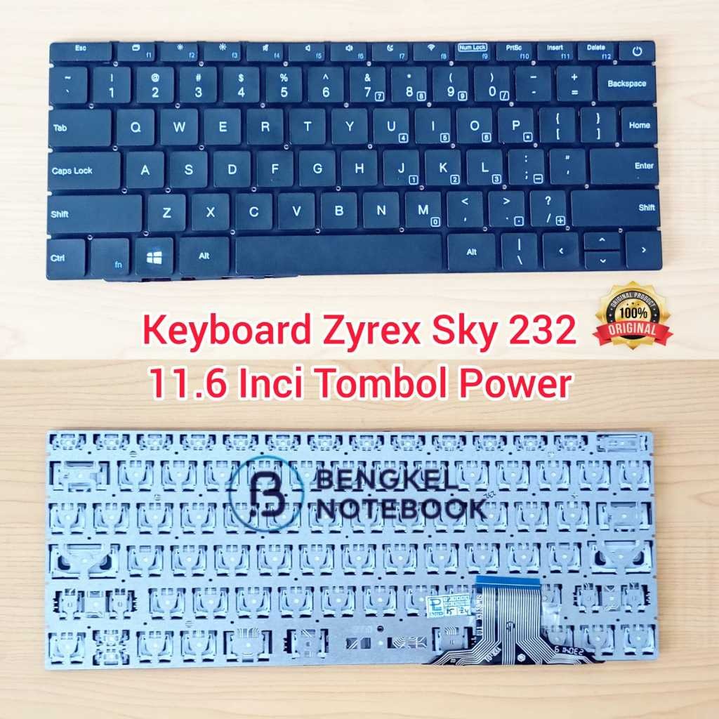 Keyboard Zyrex Sky 232 Sky232 Mini 64 11.6inci Tombol Power