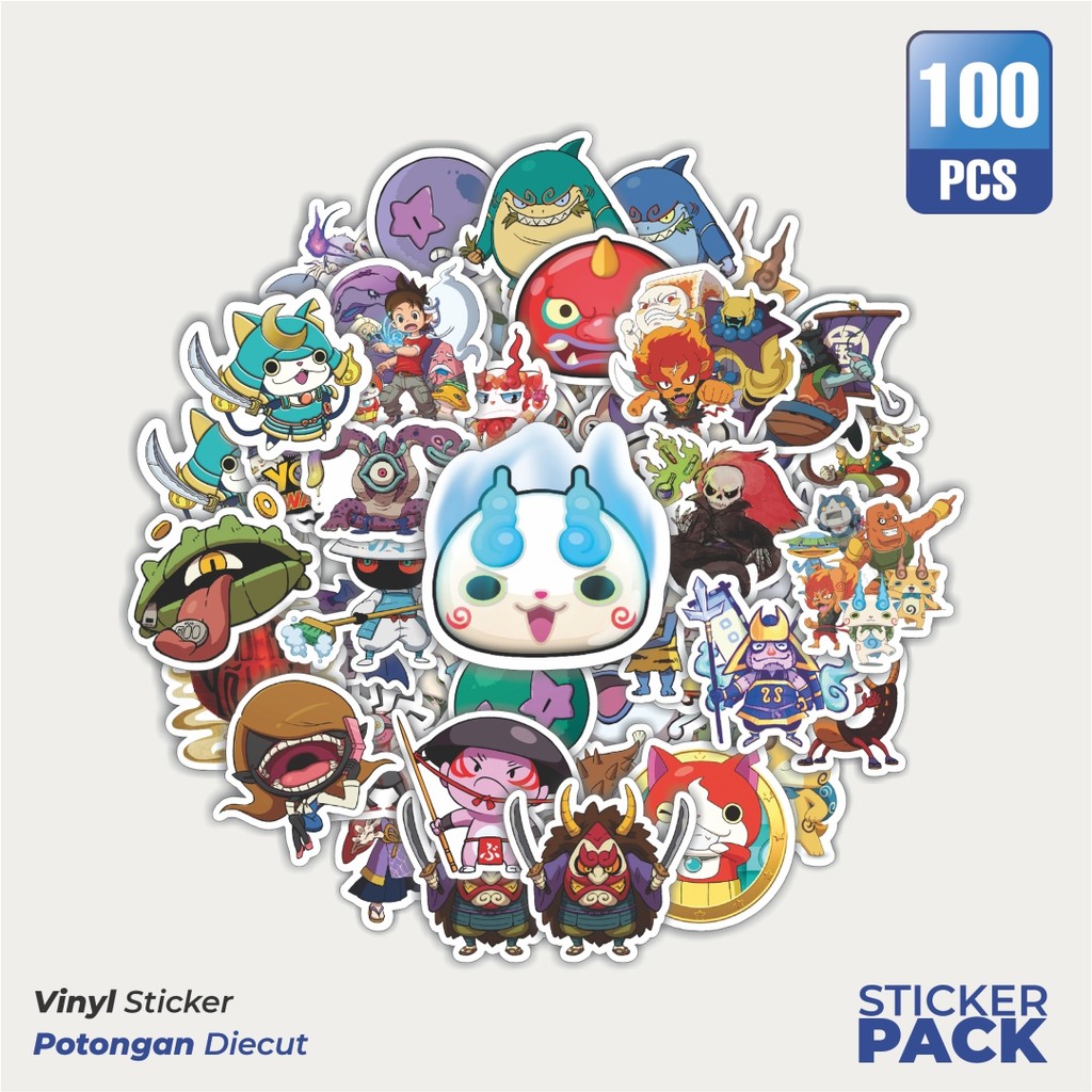 

Stiker Vinyl Stiker Game Series Yokai Watch Mix 3 Waterproof Aesthetic- Untuk Laptop, Motor, dan Helm - Paper Stationery Pack