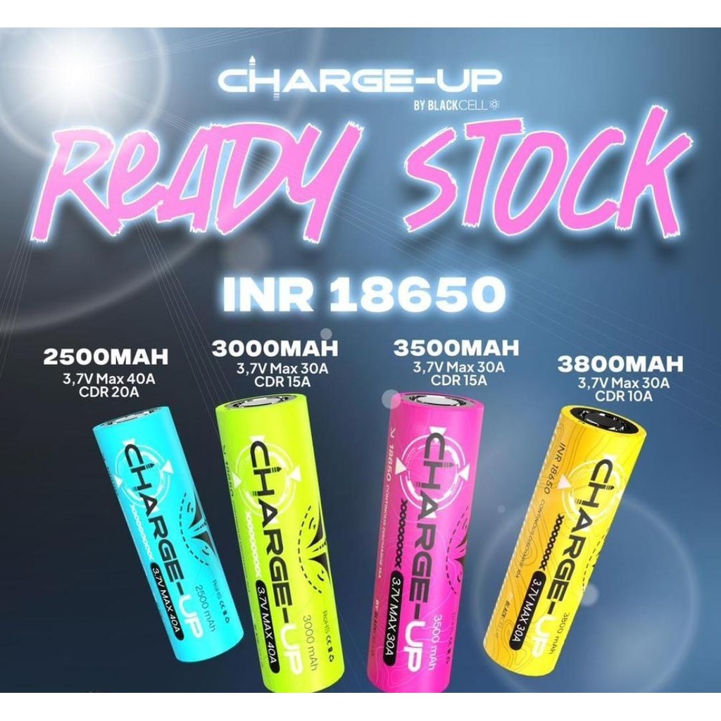 Baterai 18650 Blackcell Charge Up