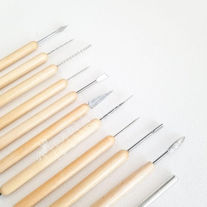 

V-TEC Clay Tool set 11 pcs E0088-10B/6 / Alat Sculpt / Alat Ukir - Spesifikasi