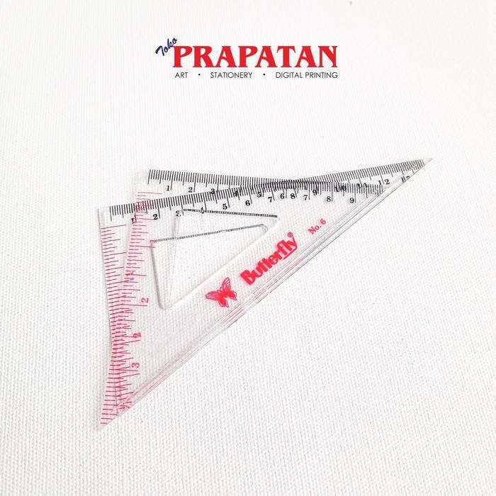 

Penggaris Segitiga Butterfly No.6-18 | Triangle Ruler - NO 6