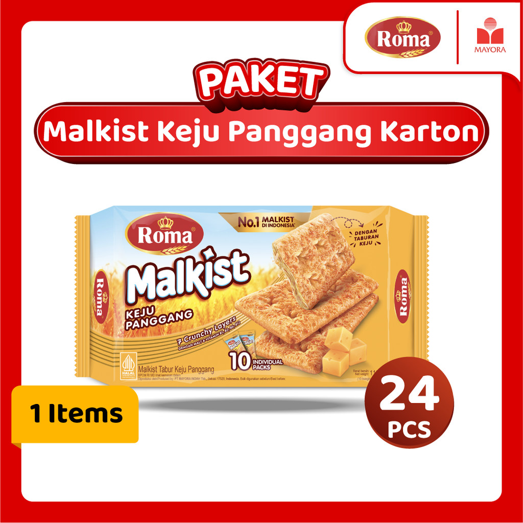 

Paket Roma Malkist Keju Panggang Karton