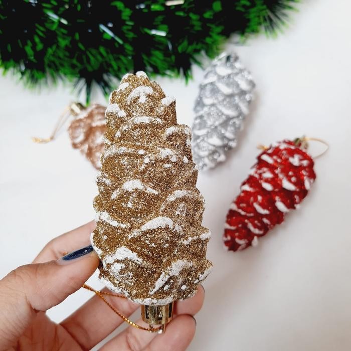 us Natal isi 4 Dekorasi Parcel Hiasan Pohon Natal Murah Parcel - AB 8025 PUTIH