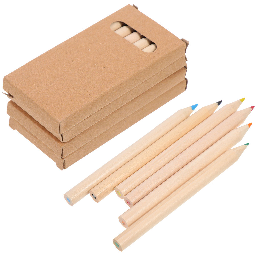 

2 Boxes Mini Colored Pencils Supplies Kids School Coloring Pencil Gifts Students Drawing Tools Wooden Pencils Creative