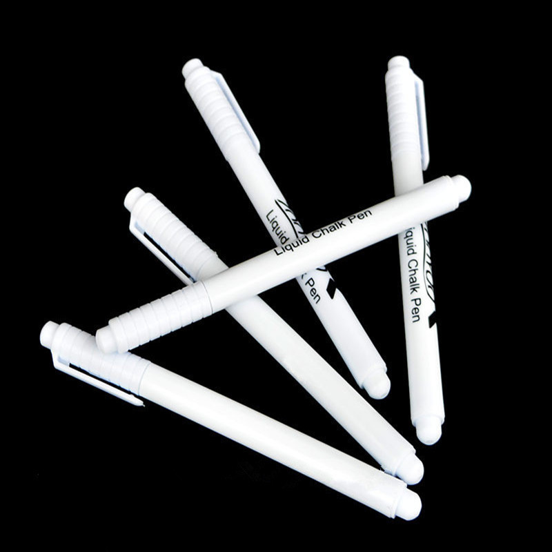 

20 Pcs/lot White Liquid Chalk Pen Marker Glass Windows Chalkboard Blackboard Liquid Ink Pen Used on Chalkboard Window White Pen