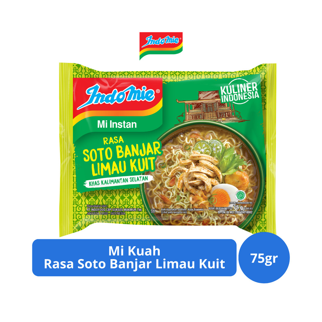

Indomie Mi Kuah Rasa Soto Banjar Limau Kuit 75gr