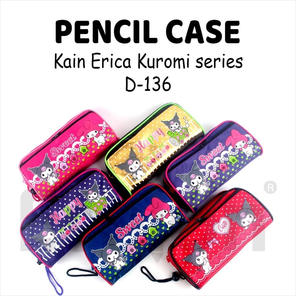 

♚Kotak Pensil Kulit Kuromi/ Tempat pensil Erica 2159/ D136♚