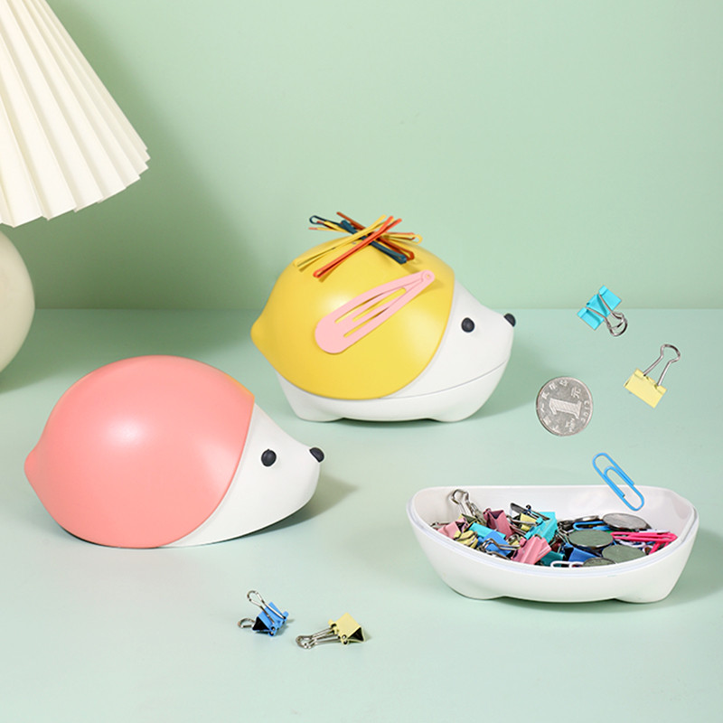 

Magnetic Desk Stationary Desk Accessories Cartoon Cute Hedgehog Paper Clip Holder Clips Dispenser Desk Paperclip Holder