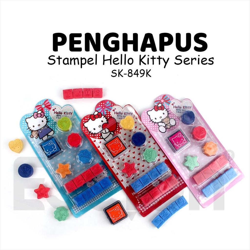 

❤️️Penghapus + Stempel Hellokitty 849k / Stempel Set Karakter❤️️
