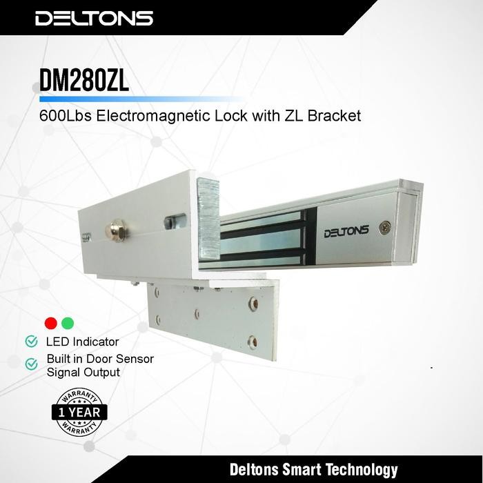

Electro Magnetic Lock 280Kg 600Lbs with ZL Bracket DELTONS Original