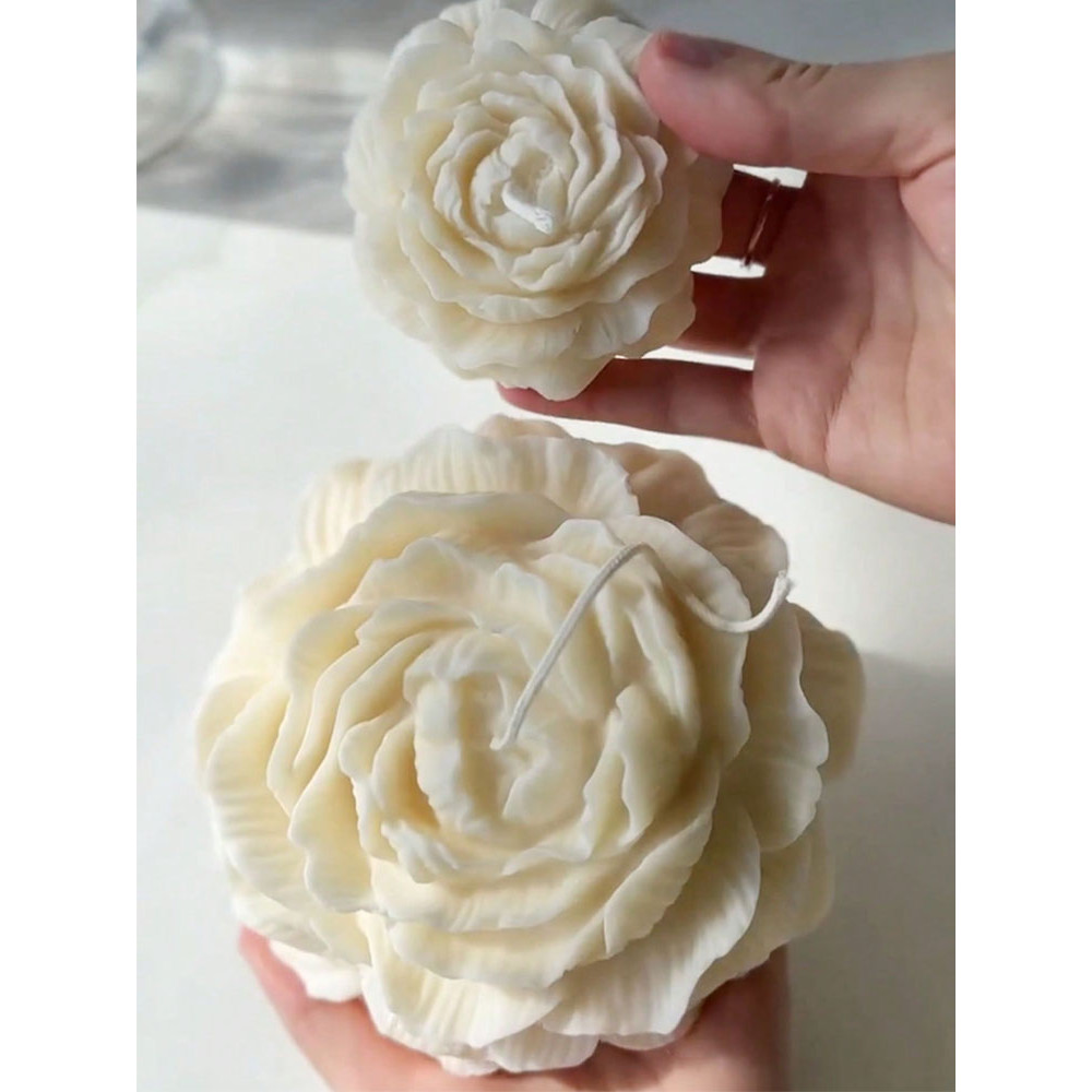 

3D Peony Candle Silicone Mold DIY Relief Peony Flower Soap Resin Plaster Mould Home Decor Chocolate Cake Candle Making Tool