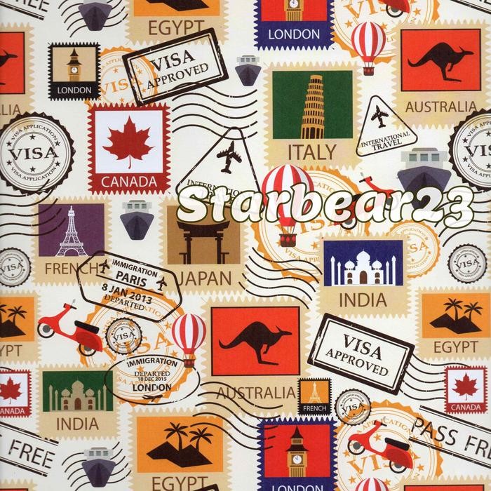 

TERBARU!! Kertas kado Doff Travel The World Sansanwawa - 1