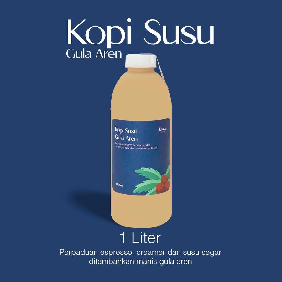 

Kopi Susu Gula Aren Dua Coffee Minuman Kemasan Botol 1 Liter