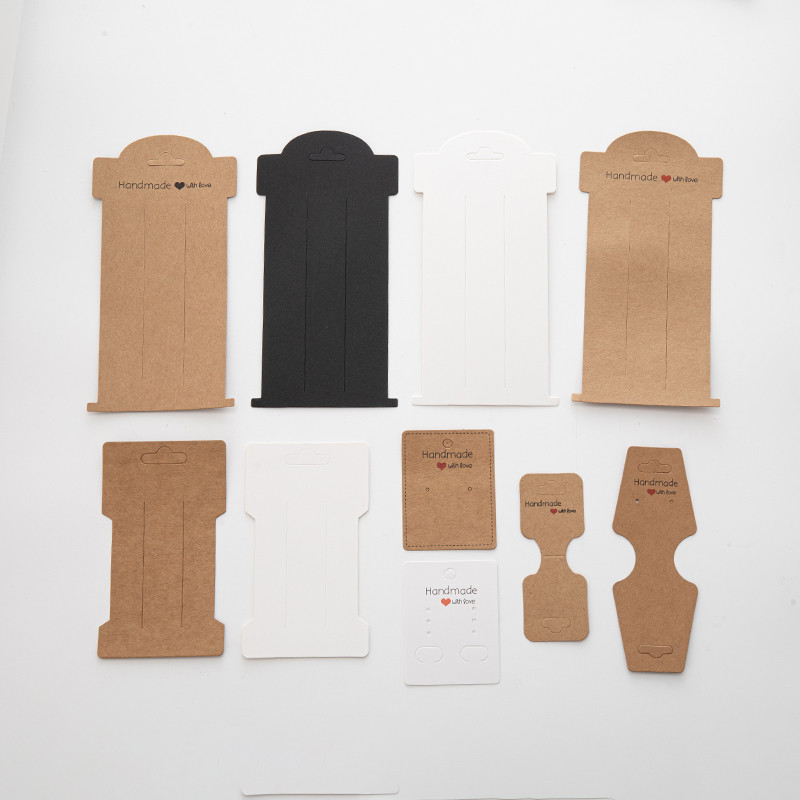 

50pcs Jewellery Packing Card DIY Package Tag For Necklace Bracelets Headband Hair Rope Display Holder Cardboard