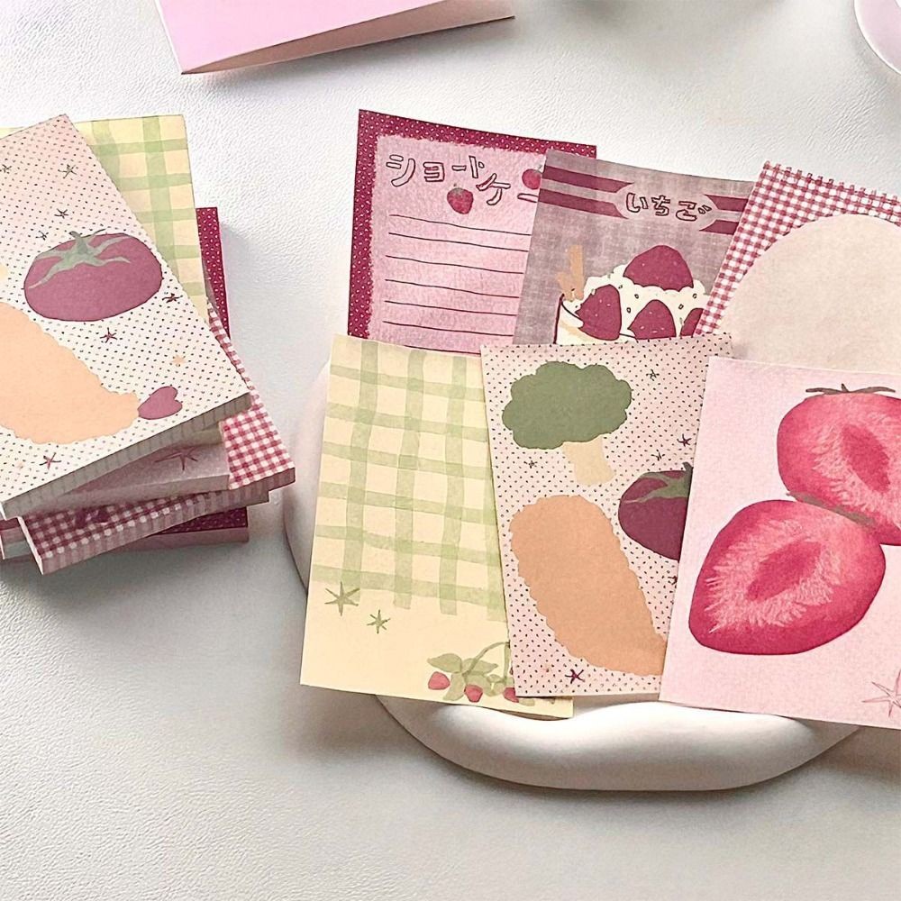

Cute 50 Sheets Memo Pads Multipurpose Cartoon Scrapbook Paper Gift Strawberry Sticky Note School Stationery
