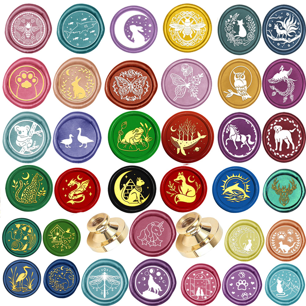 

Dolphin Rabbit Bee Owl Unicorn Wax Seal Stamp DIY Craft Supplies Scrapbooking Wedding Invitation Decoration