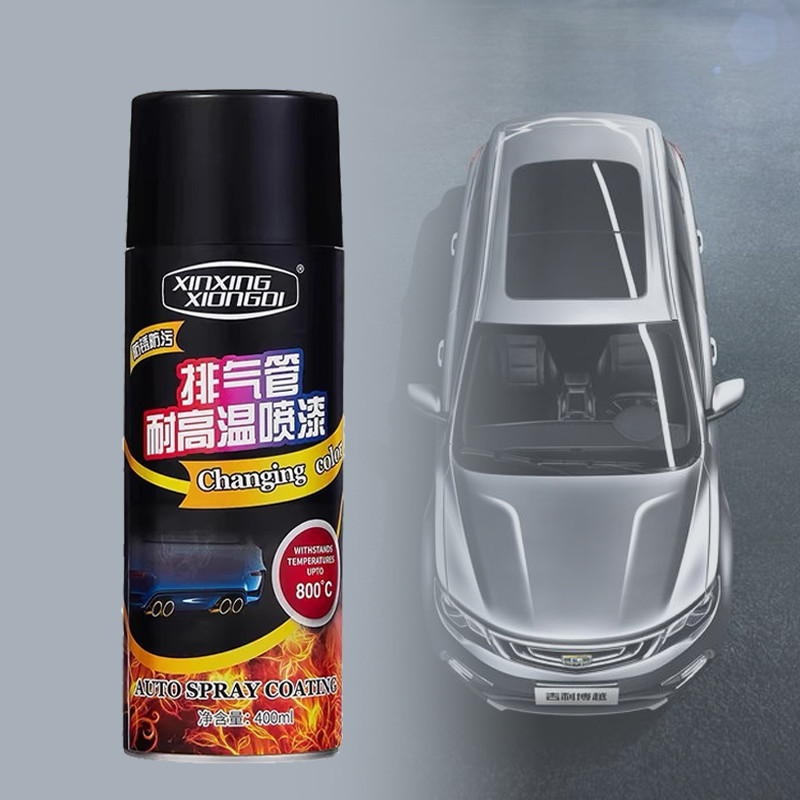 400ml Cat Anti Panas Knalpot Hi Temp Black Doff - Tahan Suhu Tinggi 800°C, Tidak Pudar untuk Knalpot