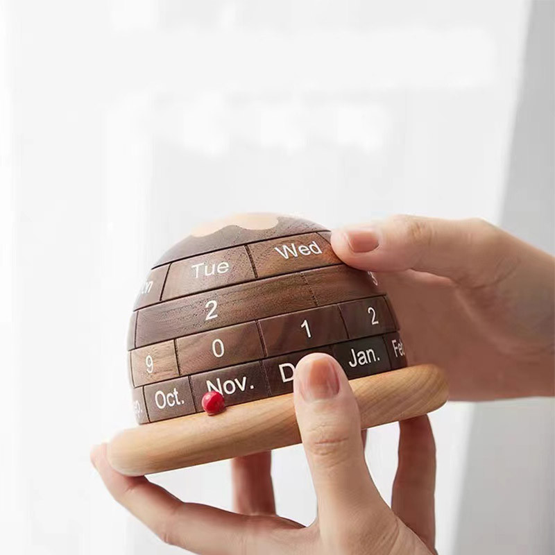 

Solar System Planet Space Wooden Perpetual Desk Calendar For Home And Office Unique Novelty Gifts for Adults