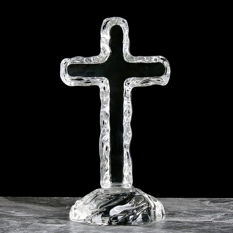 Crystal Jesus Cross Christ Catholic Cross Statue Religious Prayer Church Decoration Church Christeni