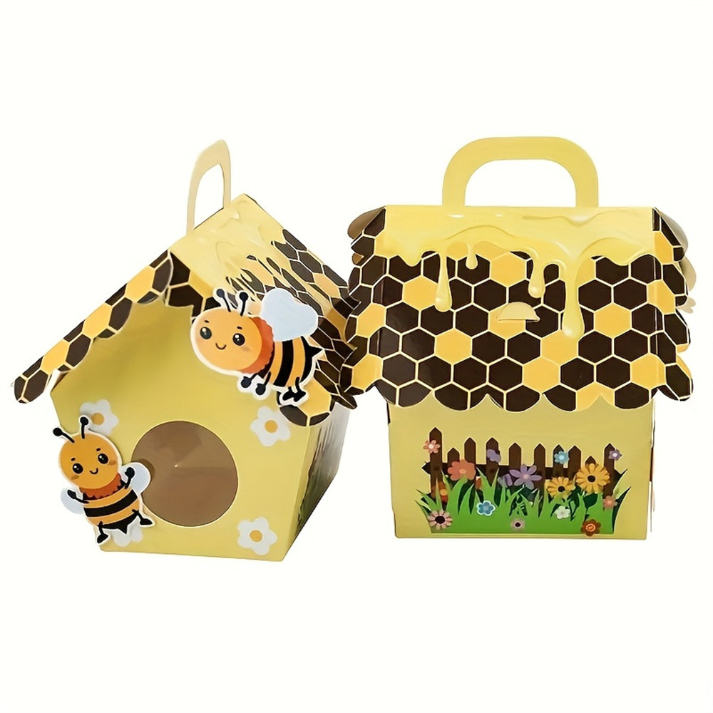 

10pcs bee candy packaging box with adhesive, suitable for small gift packaging boxes and party decorations weddings celebrations