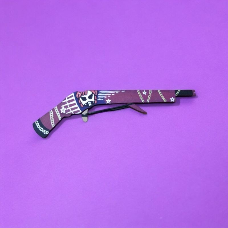[ SDO ] - READY STOK Pistol mainan kayu SG Ungu Rapper FF tembakan karet Fe4