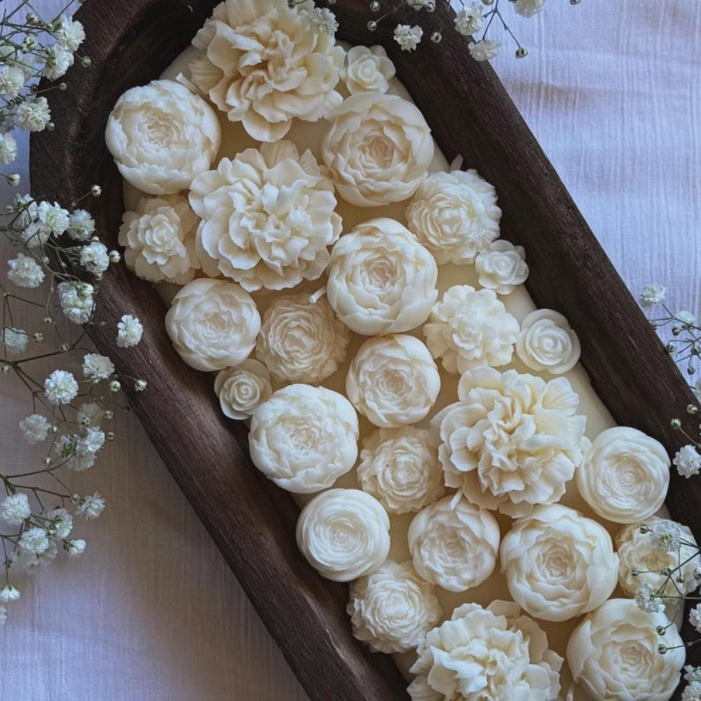 

Austin Resin Scented Candle Silicone MoldDIY Beautiful Carnation Resin Mould 3D Flower Shape Gypsum Making Tool Home Decor Gifts