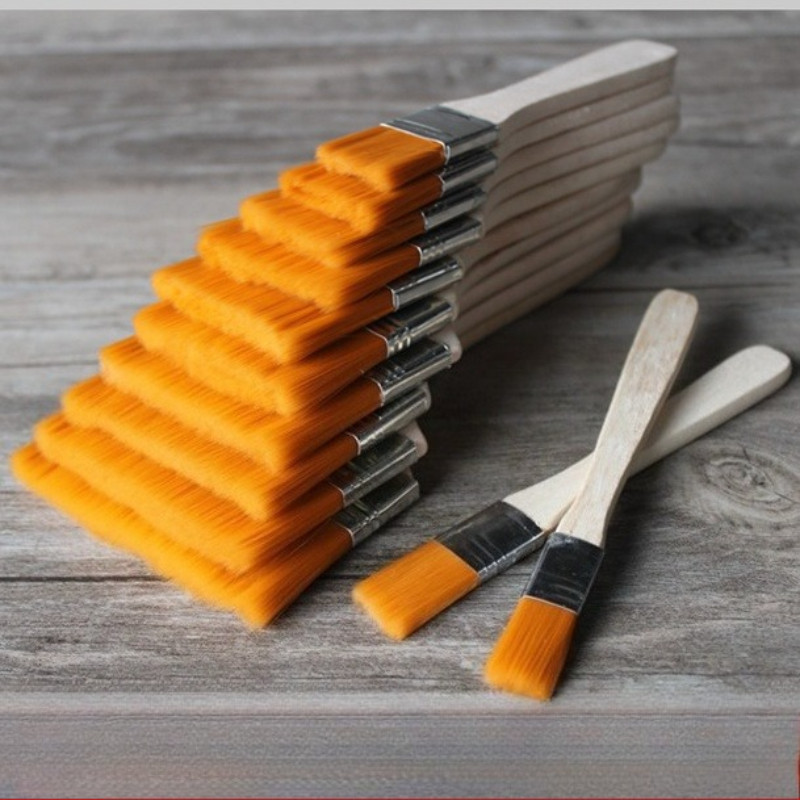 

New 12Sets of Nylon Brush Oil Painting Brush Small and Medium-sized Paint Brush Suitable for Painting Barbecue Wall Brush Tools