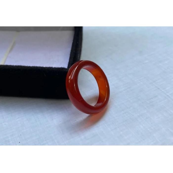 CINCIN GIOK PRIA DAN WANITA GELANG BATU GIOK ACCESORIES FASION - MERAH, 6