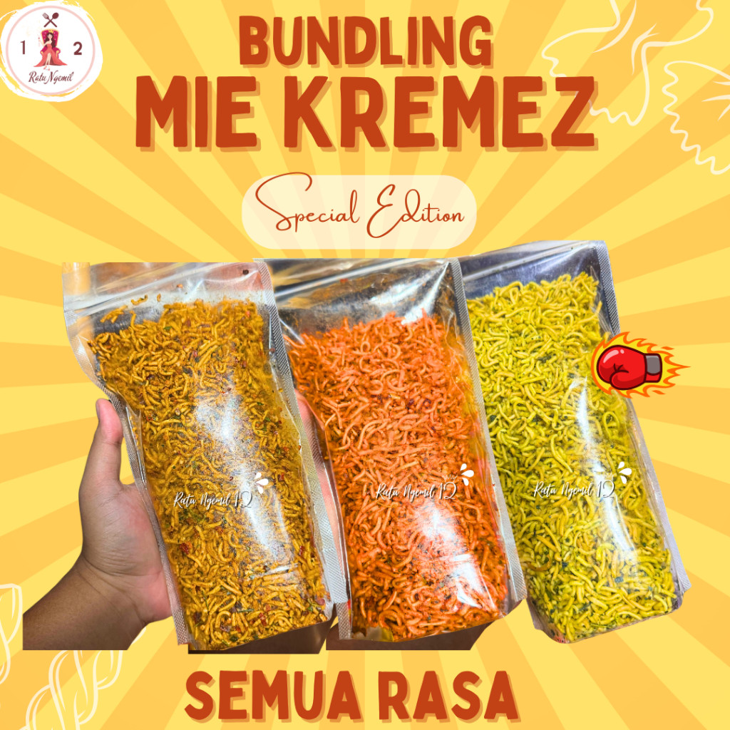 

Bundling Mie Kremes Daun Jeruk Dapat 3Pcs 230gram