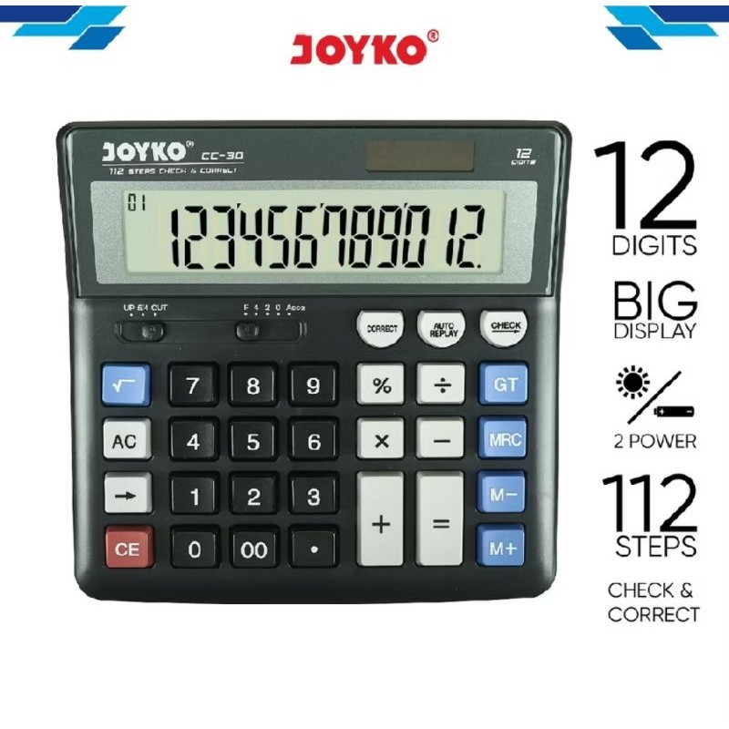 

Kalkulator Joyko CC-30 12Digit Check&Correct ( 1pcs )
