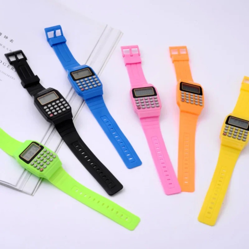 

Children Electronic Calculator Silicone Date Multi-Purpose Keypad Wrist Watch gital Watches Electronic Wristwatches