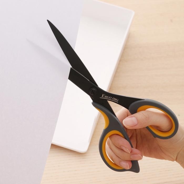 

Deli Teflon Scissors / Gunting Teflon 210mm Anti Lengket Desain Ergonomis E77757 - Abu-abu