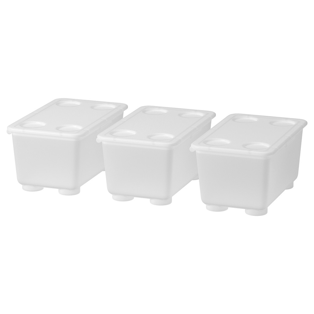 Kotak Penyimpanan Kecil - 3 Pcs - Tempat Aksesoris Meja - Transparan - Box Organizer Meja Belajar - 