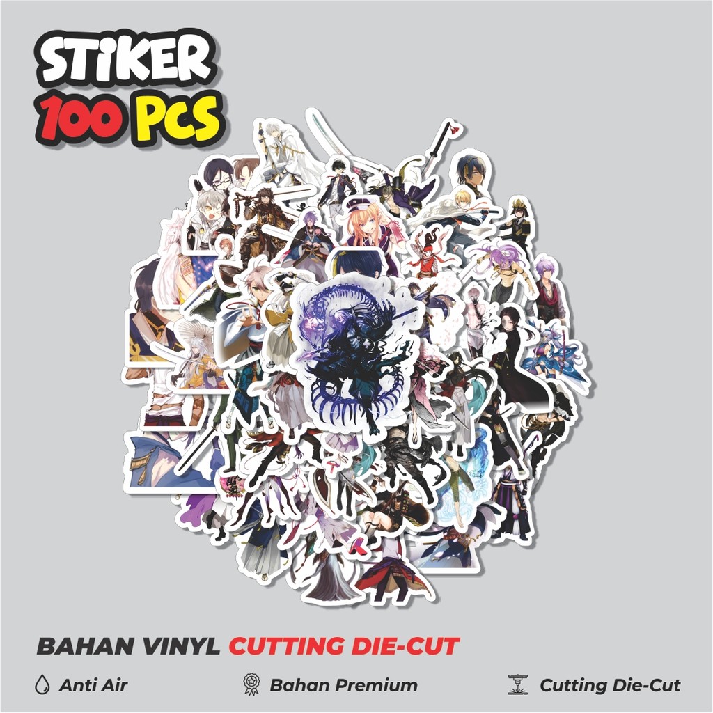 

Terbaru! 50 pcs Stiker Game Series Touken Ranbu Karakter V4 Dekorasi Lucu Kreatif untuk Notebook, Skateboard, HP