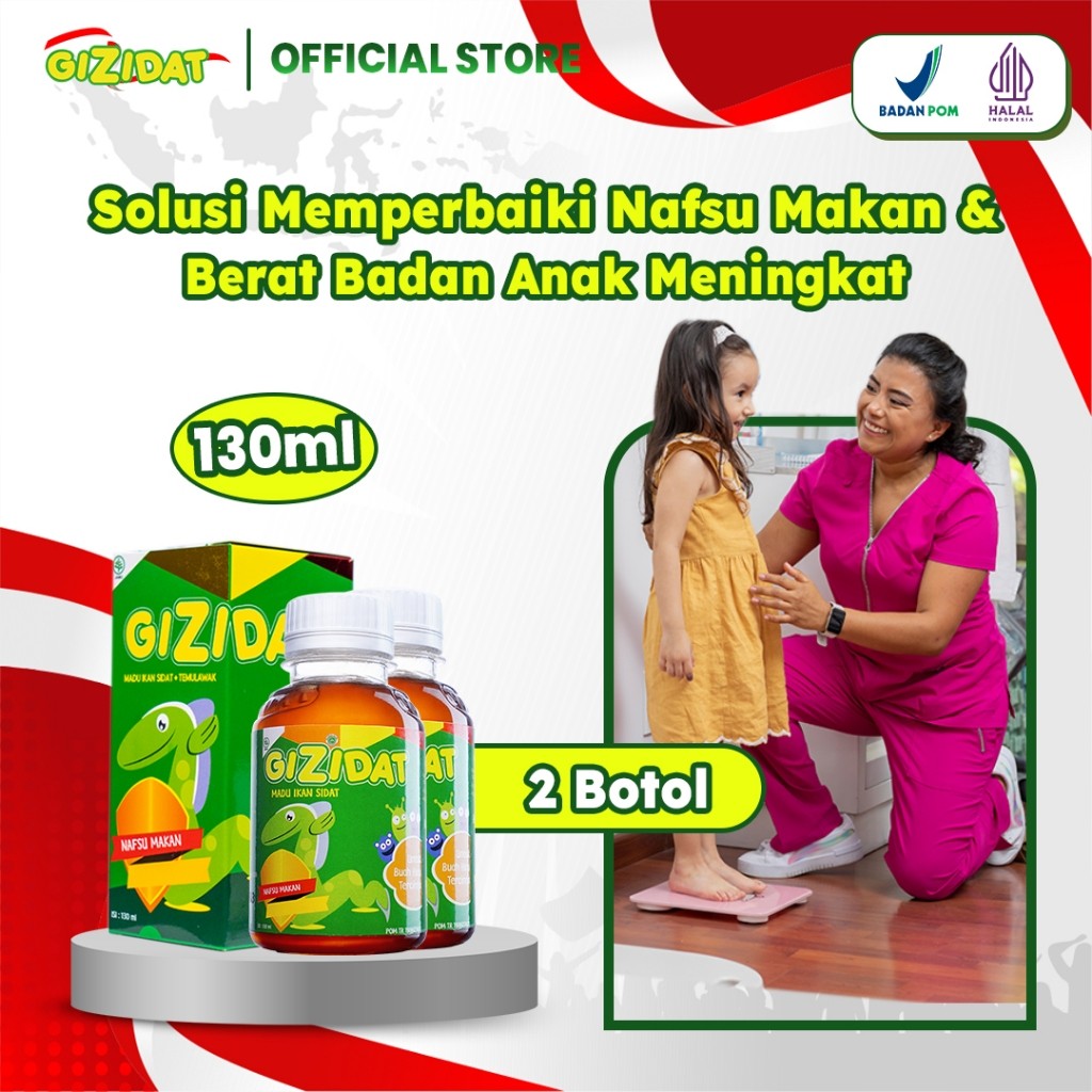 

PROMO Madu GIZIDAT Penambah Nafsu Makan Anak - 2 Botol