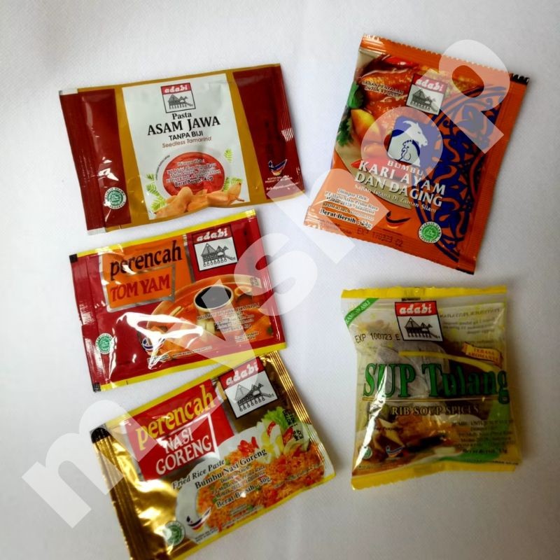 

adabi bumbu dapur asam jawa tanpa biji bumbu kari ayam dan daging perencah tom yam perencah nasi goreng bumbu sup tulang sop iga adabi