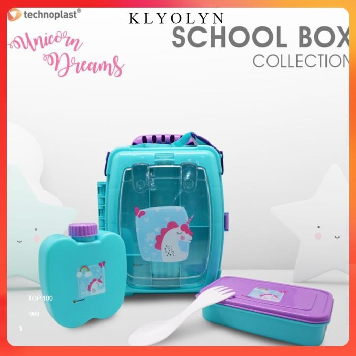 Technoplast Unicorn Dreams School Lunch Box Koper Set Kotak Makan Anak